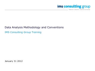 Data Analysis Methodology and Conventions