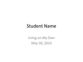 Student Name