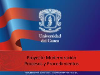 Proyecto Modernización Procesos y Procedimientos
