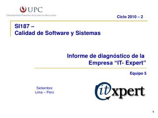 SI187 – Calidad de Software y Sistemas