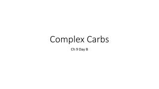 Complex Carbs