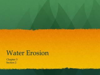 Water Erosion