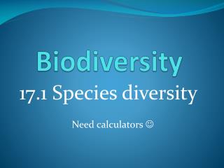 Biodiversity