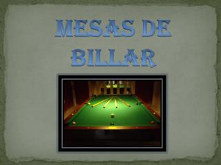 MESAS DE BILLAR