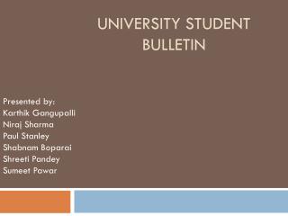 University Student Bulletin