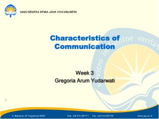 Characteristics of Communication