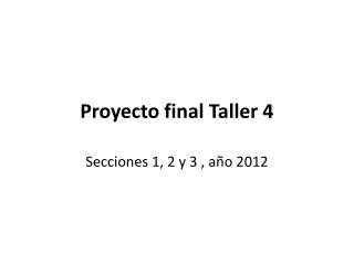Proyecto final Taller 4