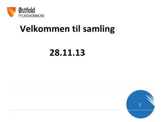 Velkommen til samling 28.11.13