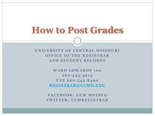 How to Post Grades