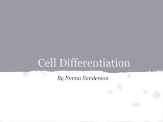 Cell Differentiation