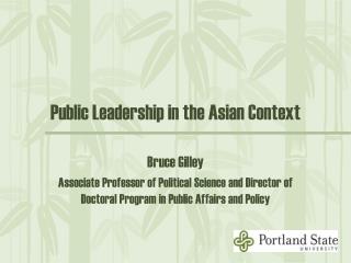 Public Leadership in the Asian Context