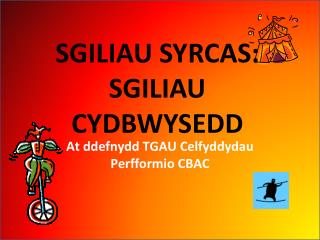 SGILIAU SYRCAS : SGILIAU CYDBWYSEDD