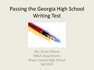 Passing the Georgia High School Writing Test