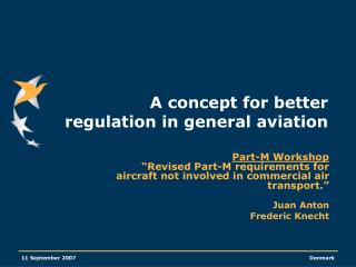 A concept for better regulation in general aviation