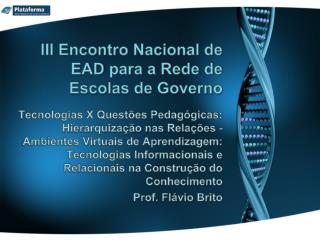 III Encontro Nacional de EAD para a Rede de Escolas de Governo