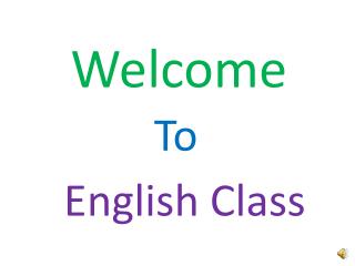 Welcome