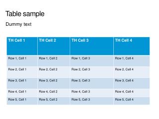 Table sample