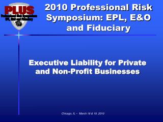 Executive Liability for Private and Non-Profit Businesses