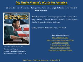 My Uncle Martin’s Words for America