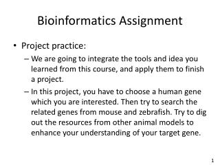 Bioinformatics Assignment