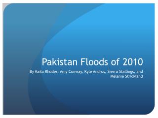 Pakistan Floods of 2010