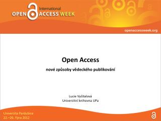 Open Access nové způsoby vědeckého publikování