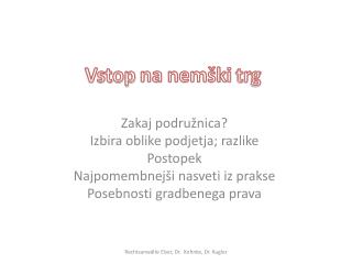 Vstop na nemški trg