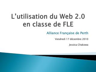 L’utilisation du Web 2.0 en classe de FLE