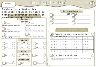 Plan de trav ail CM2 n°1