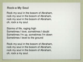 Rock-a My Soul