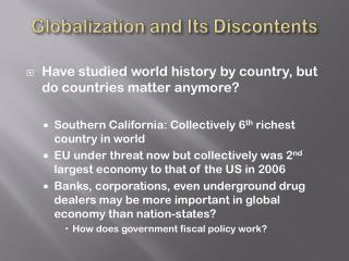 Globalization and Its Discontents