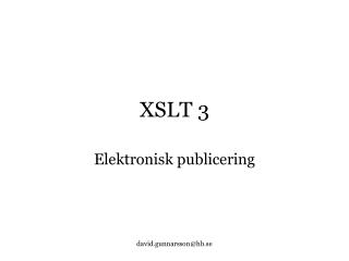 XSLT 3