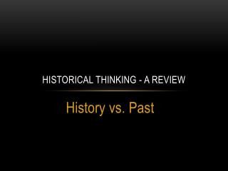 Historical Thinking - A Review