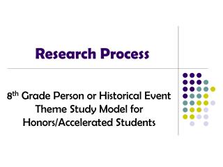 Research Process