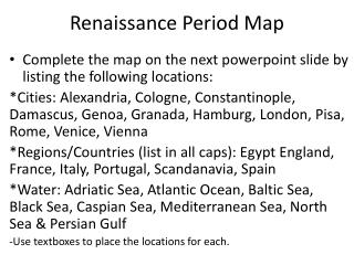 Renaissance Period Map