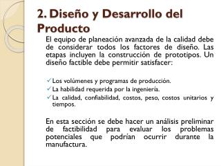 2. Diseño y Desarrollo del Producto