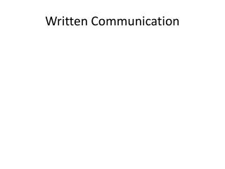 Written Communication