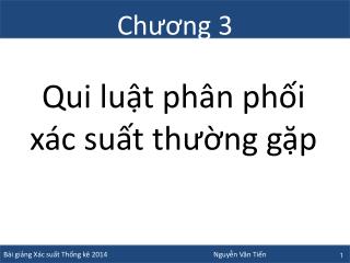 Qui luật phân phối xác suất thường gặp