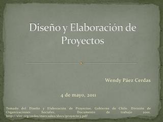 Diseño y Elaboración de Proyectos