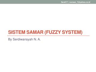 Sistem samar (fuzzy System)