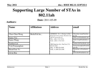 Supporting Large Number of STAs in 802.11ah