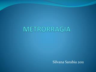 METRORRAGIA