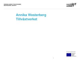 Annika Westerberg Tillväxtverket