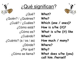 ¿ Qué significan ?