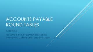 Accounts Payable Round Tables