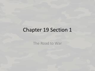Chapter 19 Section 1
