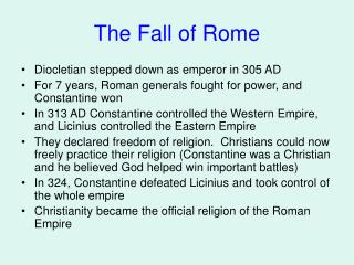 The Fall of Rome