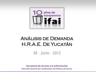 Análisis de Demanda H.R.A.E. De Yucatán