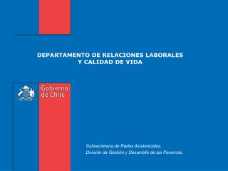 DEPARTAMENTO DE RELACIONES LABORALES Y CALIDAD DE VIDA