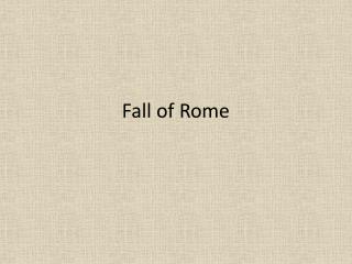 Fall of Rome